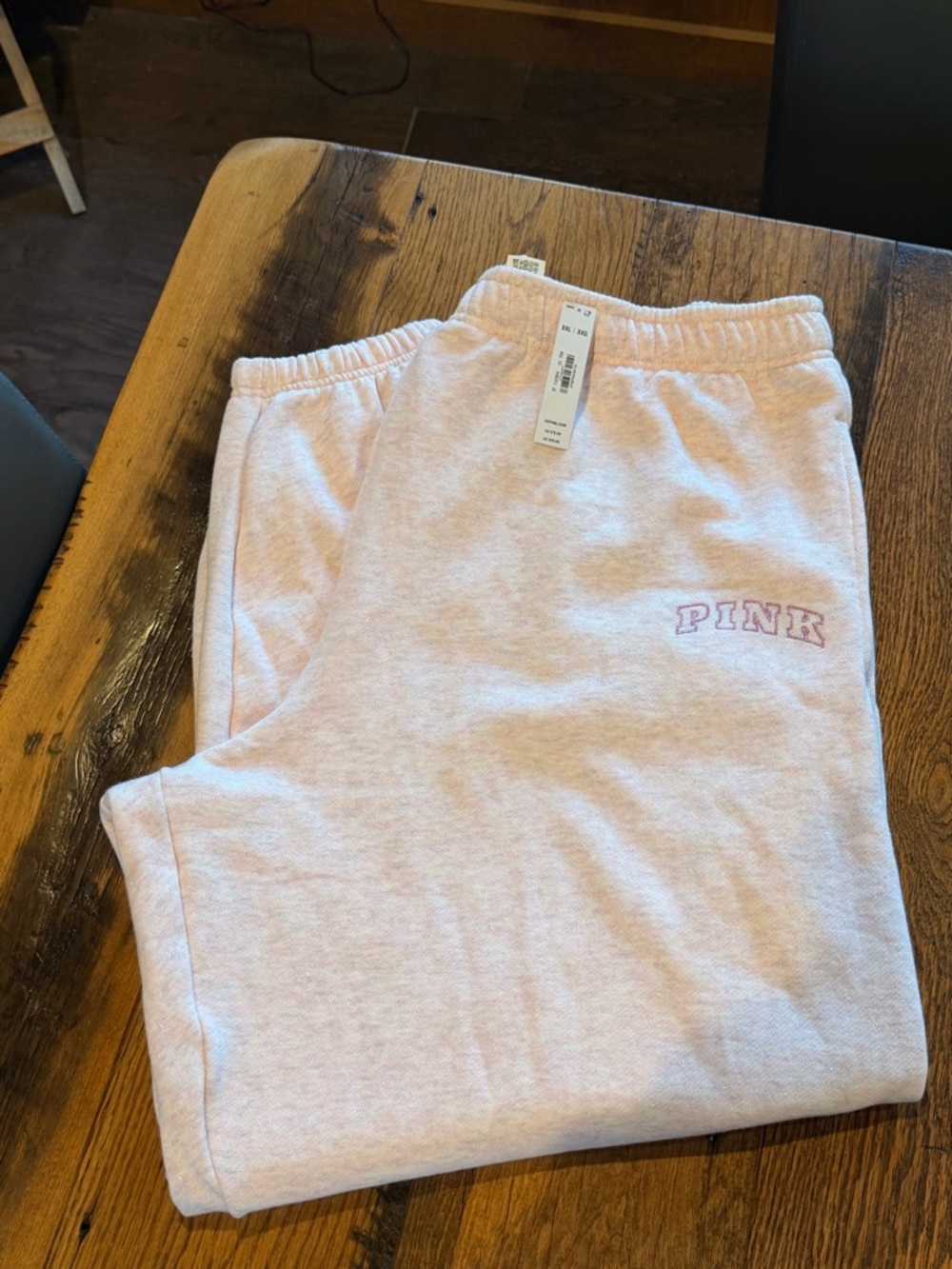 XXL PINK Victoria’s Secret Sweatpants Sparkly Pink Plus Size 2X VS MSRP $60 cozy